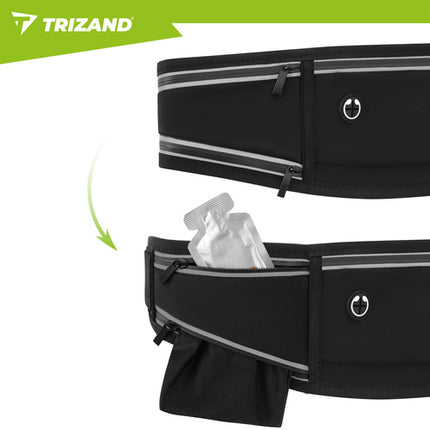 Trizand Hardloopheuptas - 51 x 21 x 11 cm - Sportgordel - Zwart