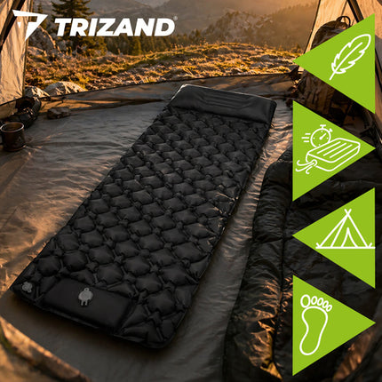 Trizand Eénpersoons Zelfopblazend Matras - 190 x 60 cm - Met Ingebouwde Pomp