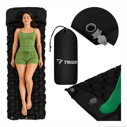 Trizand Eénpersoons Zelfopblazend Matras - 190 x 60 cm - Met Ingebouwde Pomp