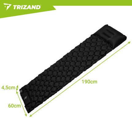 Trizand Eénpersoons Zelfopblazend Matras - 190 x 60 cm - Met Ingebouwde Pomp