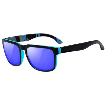 Trizand Gepolariseerde Zonnebril - UV400 - Spiegelglazen - Zwart/Blauw