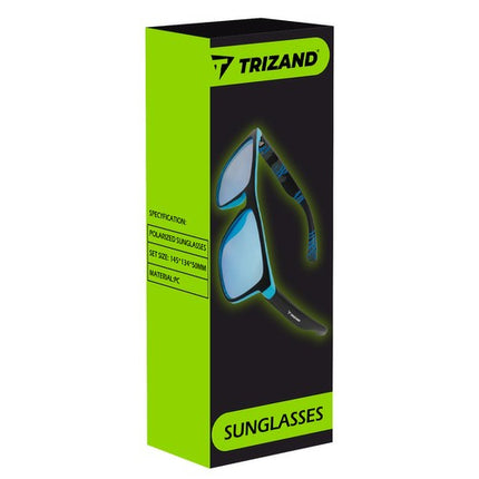 Trizand Gepolariseerde Zonnebril - UV400 - Spiegelglazen - Zwart/Blauw
