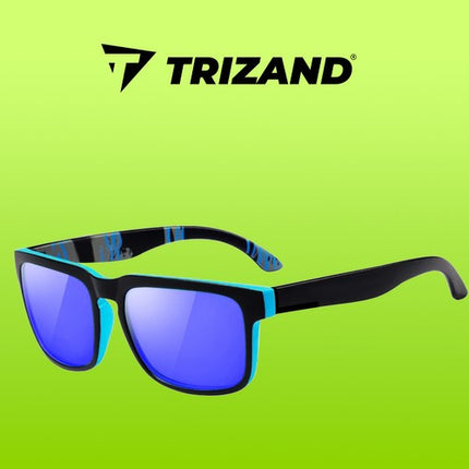 Trizand Gepolariseerde Zonnebril - UV400 - Spiegelglazen - Zwart/Blauw