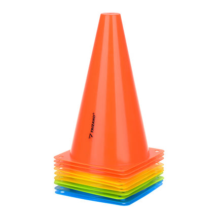 Trizand Trainingskegels - 10 Stuks - 23,5 cm - Kleurrijke Sportmarkers