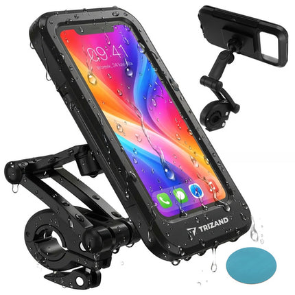 Trizand Waterdichte Telefoonhouder voor Fiets & Scooter - 360° Draaibaar