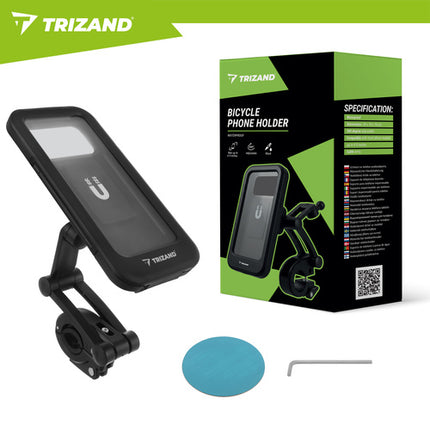 Trizand Waterdichte Telefoonhouder voor Fiets & Scooter - 360° Draaibaar