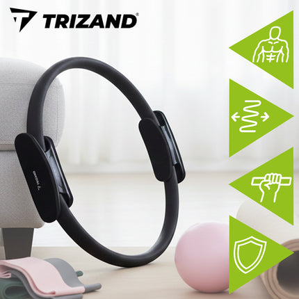 Trizand Pilates Ring - 38 cm - Fitnessring voor Yoga en Training - Zwart