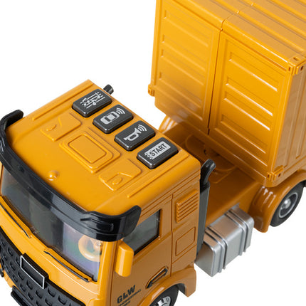 Iso Trade Bouwplaats Set - Vrachtwagen met Kraan en 6 Voertuigen