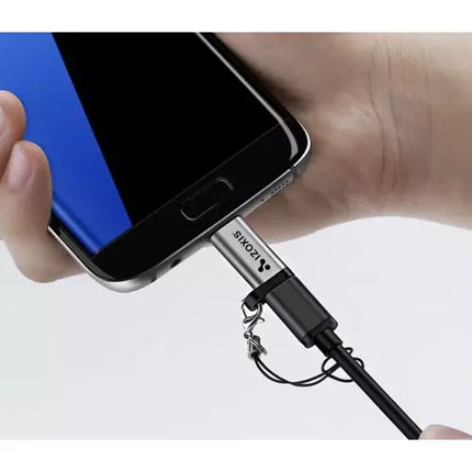 Izoxis USB-C naar Micro USB 2.0 Adapter - OTG Converter - Met Koord
