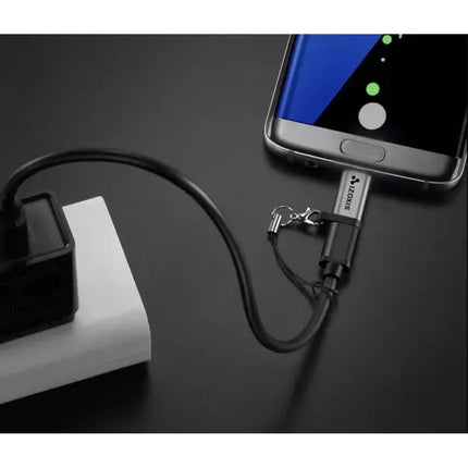 Izoxis USB-C naar Micro USB 2.0 Adapter - OTG Converter - Met Koord