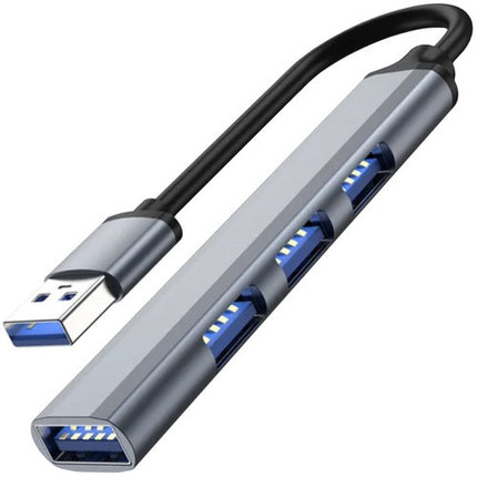 Izoxis USB Hub - 4 Poorts - Aluminium - Voor PC en Laptop