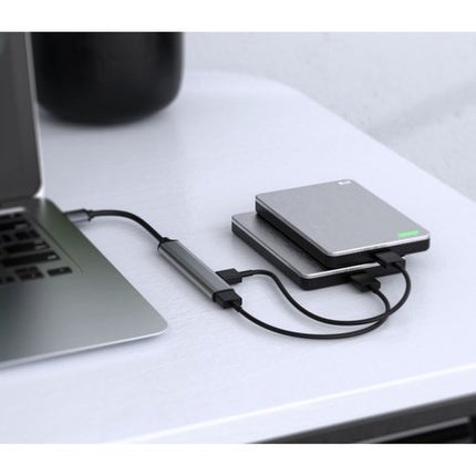 Izoxis USB Hub - 4 Poorts - Aluminium - Voor PC en Laptop