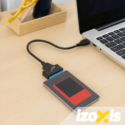 Izoxis USB naar SATA 3.0 Adapter - Voor 2.5" HDD en SSD - Snelheid tot 6 Gb/s