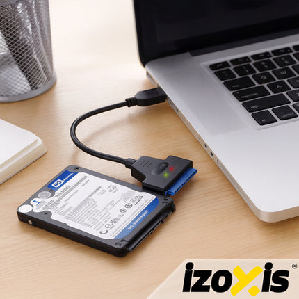 Izoxis USB naar SATA 3.0 Adapter - Voor 2.5" HDD en SSD - Snelheid tot 6 Gb/s