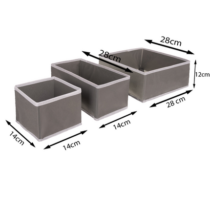 Ruhhy Ondergoed Organizer Set - 6 Delig - Ladeverdeling - Grijs