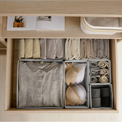 Ruhhy Ondergoed Organizer Set - 6 Delig - Ladeverdeling - Grijs