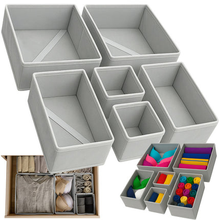 Ruhhy Ondergoed Organizer Set - 6 Delig - Ladeverdeling - Grijs