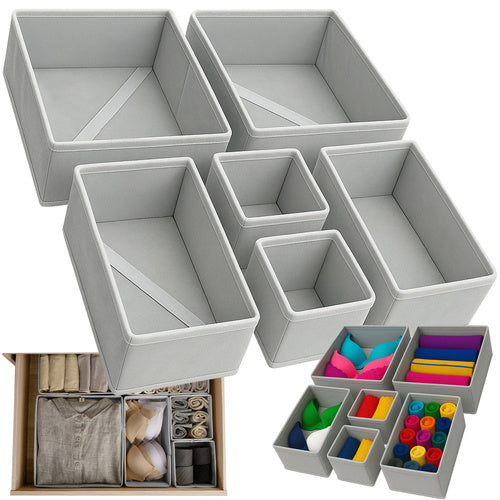 Ruhhy Ondergoed Organizer Set - 6 Delig - Ladeverdeling - Grijs