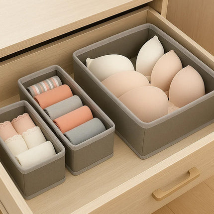 Ruhhy Ondergoed Organizer Set - 6 Delig - Ladeverdeling - Grijs