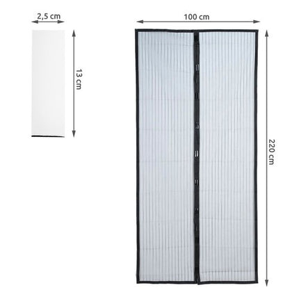 Repest Universele Deurhor - 100 x 220 cm - Magnetisch - Op Maat Snijdbaar - Zwart