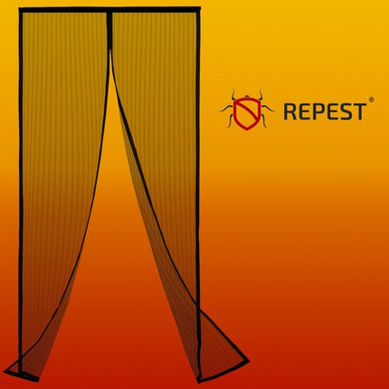 Repest Universele Deurhor - 100 x 220 cm - Magnetisch - Op Maat Snijdbaar - Zwart