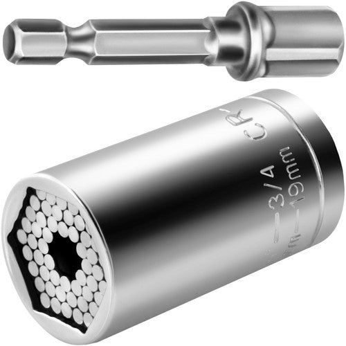Bigstren Universele Dopsleutel - 7-19 mm - Inclusief Adapter