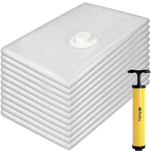 Ruhhy Vacuümzakken Set - 10 Stuks - 50 x 70 cm - Inclusief Pomp