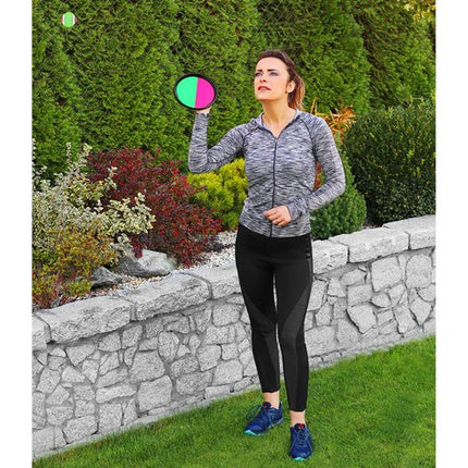Kruzzel Klittenband Balspel - 2 Paddles + Bal - Roze/Groen