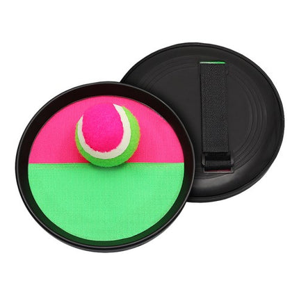 Kruzzel Klittenband Balspel - 2 Paddles + Bal - Roze/Groen