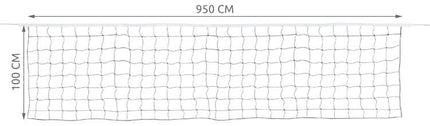 Trizand Volleybalnet - 950 x 100 cm - Inclusief Opbergtas