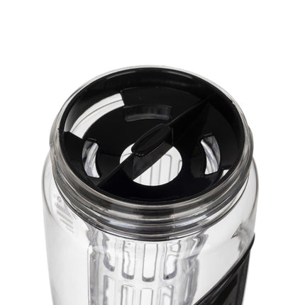 Trizand Sportbidon 1 Liter - Met Fruitfilter en Beschermhoes - Zwart