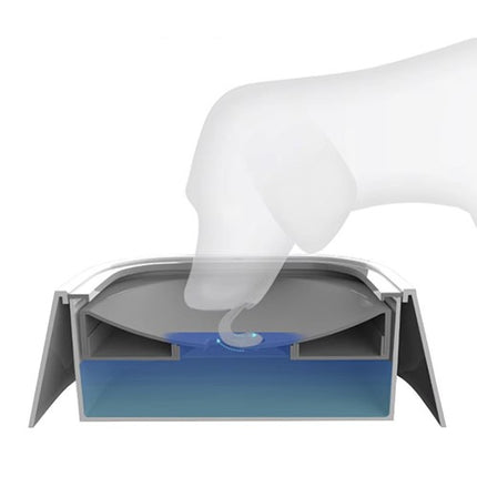 Purlov Anti-Knoei Drinkbak - 1,5L - Met Gratis Reisbakje - Zwart