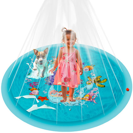 Kruzzel Watersproeimat - 165 cm - Opblaasbaar Fontein Zwembad