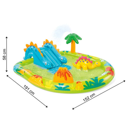 Intex Little Dino Speelparadijs - 191 x 152 cm - Met Glijbaan & Sproeier