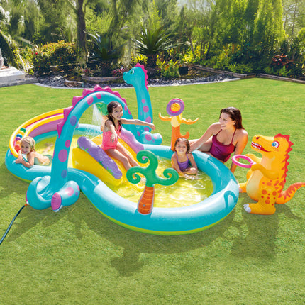 Intex Dinoland Speelparadijs - 302 x 229 cm - Met Glijbaan & Fontein
