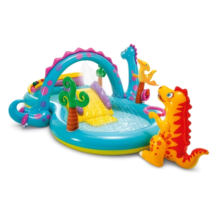 Intex Dinoland Speelparadijs - 302 x 229 cm - Met Glijbaan & Fontein