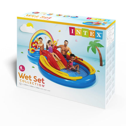 Intex Rainbow Speelparadijs - 297 x 193 cm - Met Glijbaan & Fontein