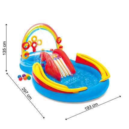 Intex Rainbow Speelparadijs - 297 x 193 cm - Met Glijbaan & Fontein