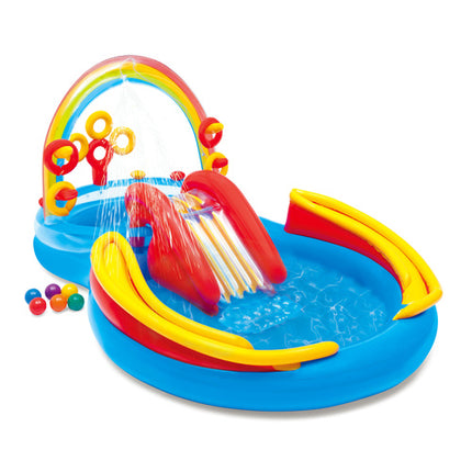 Intex Rainbow Speelparadijs - 297 x 193 cm - Met Glijbaan & Fontein