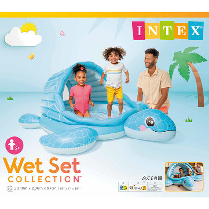 Intex Turtle Cove Playland - Opblaasbaar Zwembad met Dak - 218 x 206 cm