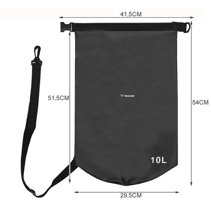 Trizand Waterdichte Tas - 10 Liter - Dry Bag - Zwart