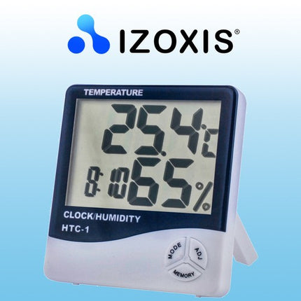 Ruhhy Weerstation met Klok - Digitaal - LCD Display - 9 x 10 cm - Zwart