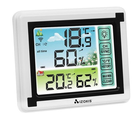 Iso Trade Draadloos Weerstation - Hygrometer - Kleurendisplay