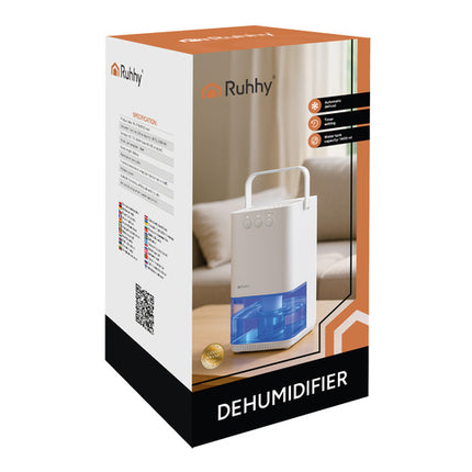 Ruhhy Luchtontvochtiger - 1400 ml - Met Timer & LED - Wit
