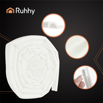 Ruhhy Tochtstrip - Zelfklevend - 400 x 2,1 cm - Wit