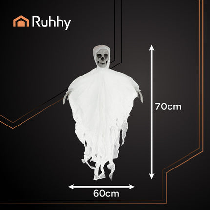 Ruhhy Hangend Skelet - 70 cm - Halloween Decoratie - Wit