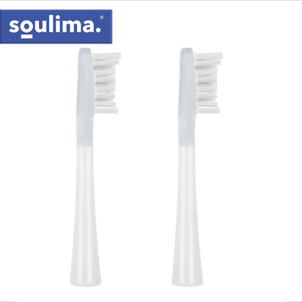 Soulima X800 Opzetborstels - 2 Stuks - Wit - Soft & Medium