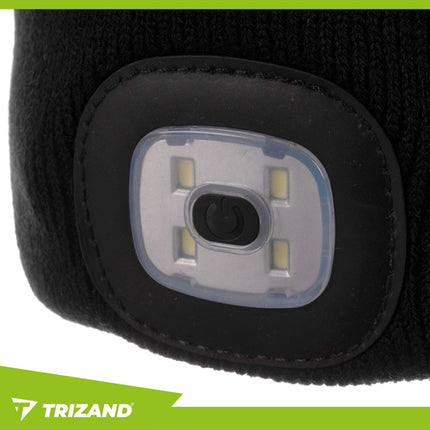 Trizand Wintermuts met LED - Zwart - USB Oplaadbaar