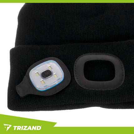 Trizand Wintermuts met LED - Zwart - USB Oplaadbaar