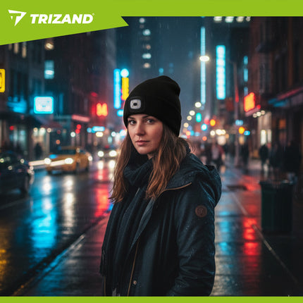 Trizand Wintermuts met LED - Zwart - USB Oplaadbaar